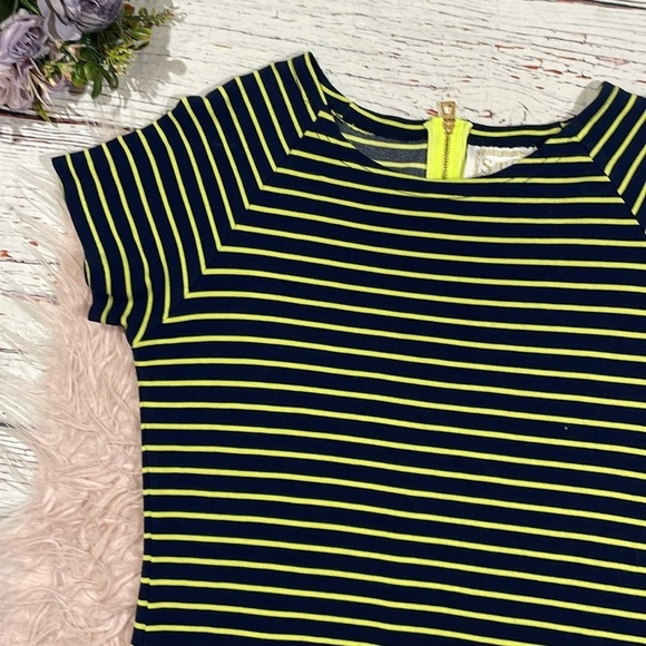 Sail to Sable STS Singing Stripes Navy Green Dress - Picture 3 of 8